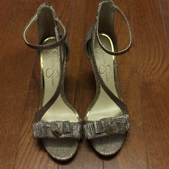Jessica Simpson sparkle gold heel - Picture 4 of 5